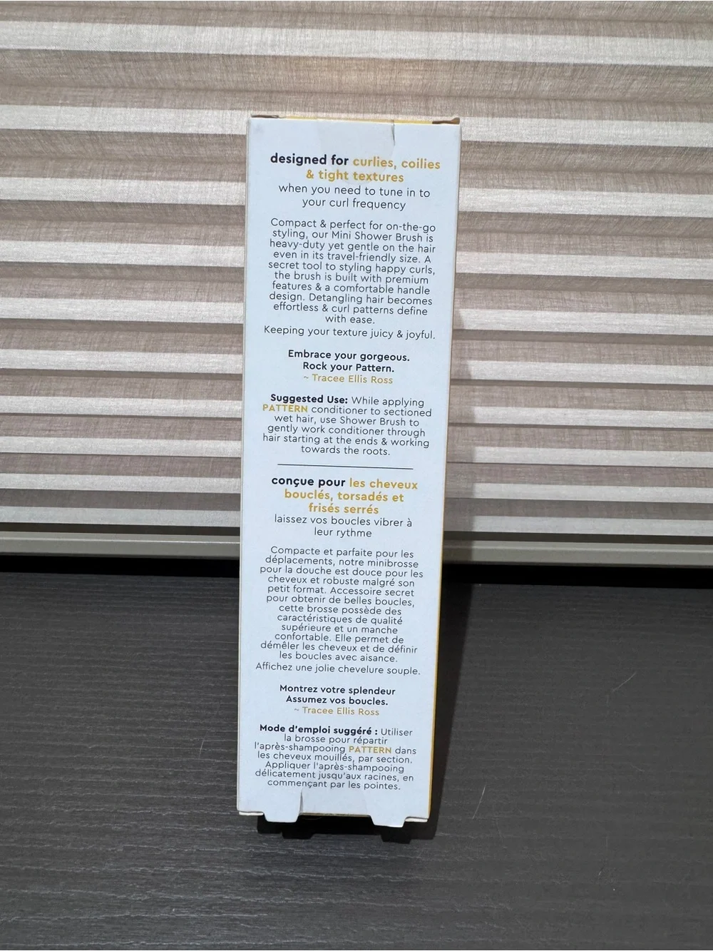 Cute Mini Shower Travel Detangling Brush PATTERN by Tracee Ellis Ross